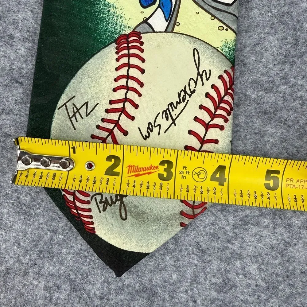 Vintage Looney Tunes Mania Mens Neck Tie Taz Tasmanian‎ Devil 1996 Dressy Work